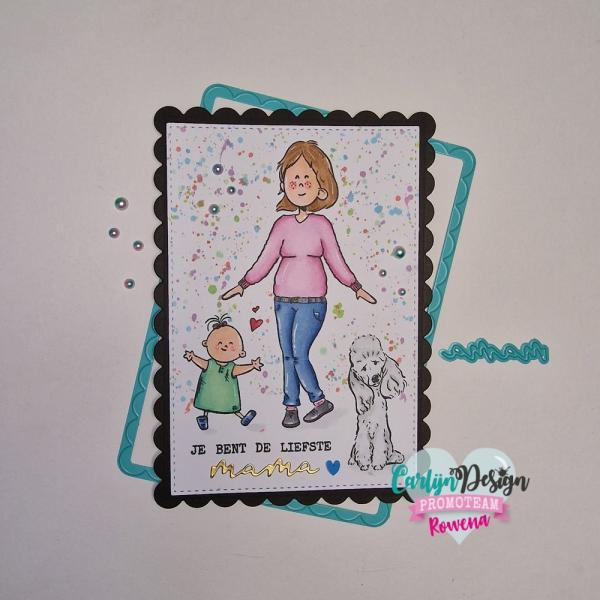 Carlijn Design - Stempelset "Mooie Mensen Moeder" Clear Stamps