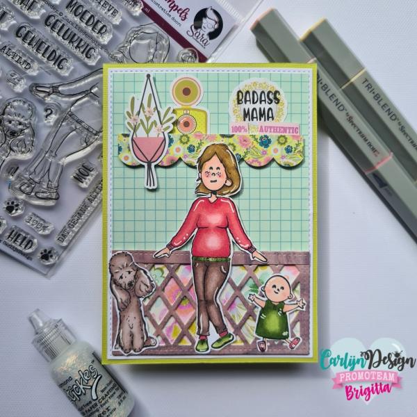 Carlijn Design - Stempelset "Mooie Mensen Moeder" Clear Stamps