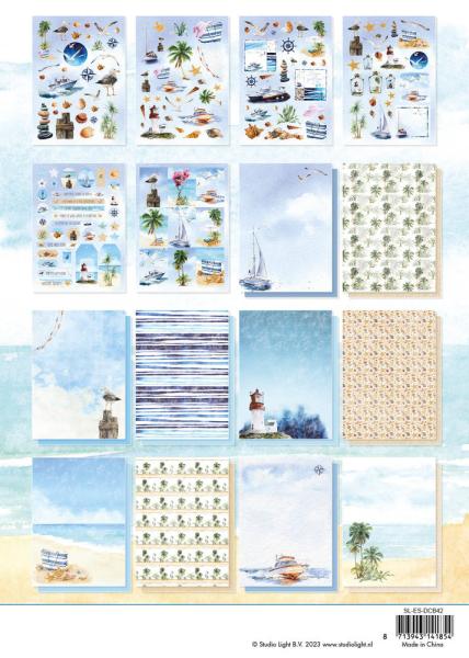 Studio Light - Designpapier - Stanzteile "Seaside " DIY Block A4 - 32 Bogen