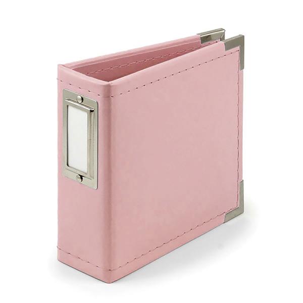 We R Memory Keepers - Classic Leather Ring Album "Pretty Pink"