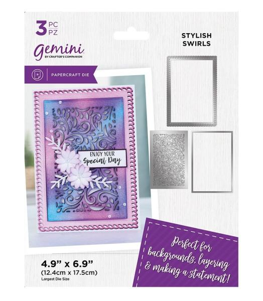 Gemini - Stanzschablone "Stylish Swirls" Create-a-Card Dies