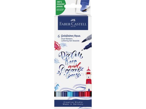 Faber-Castell - Aquarellstifte "Goldfaber Aqua Dual Markers Seaside"