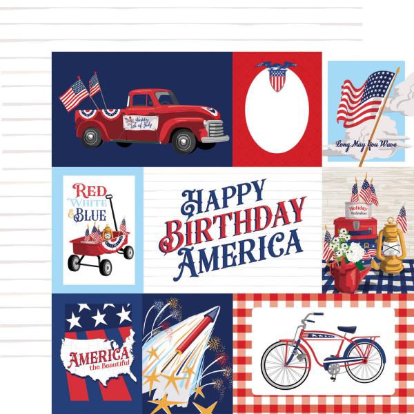 Carta Bella - Designpapier "Fourth Of July" Collection Kit 12x12 Inch - 12 Bogen  