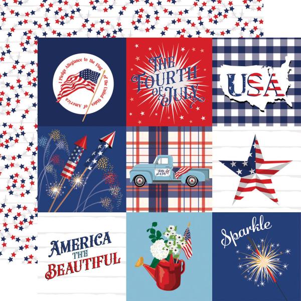 Carta Bella - Designpapier "Fourth Of July" Paper Pad 6x6 Inch - 24 Bogen