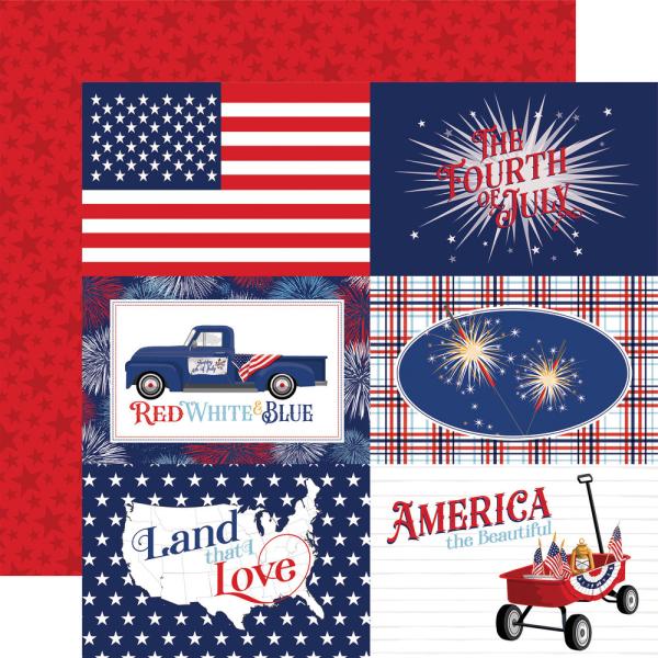 Carta Bella - Designpapier "Fourth Of July" Paper Pad 6x6 Inch - 24 Bogen