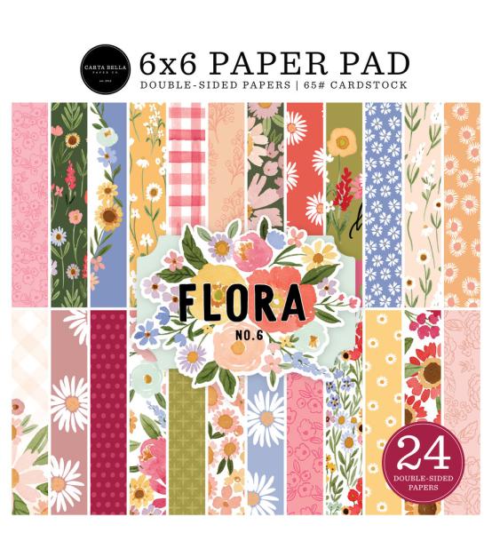 Carta Bella - Designpapier "Flora No. 6" Paper Pad 6x6 Inch - 24 Bogen