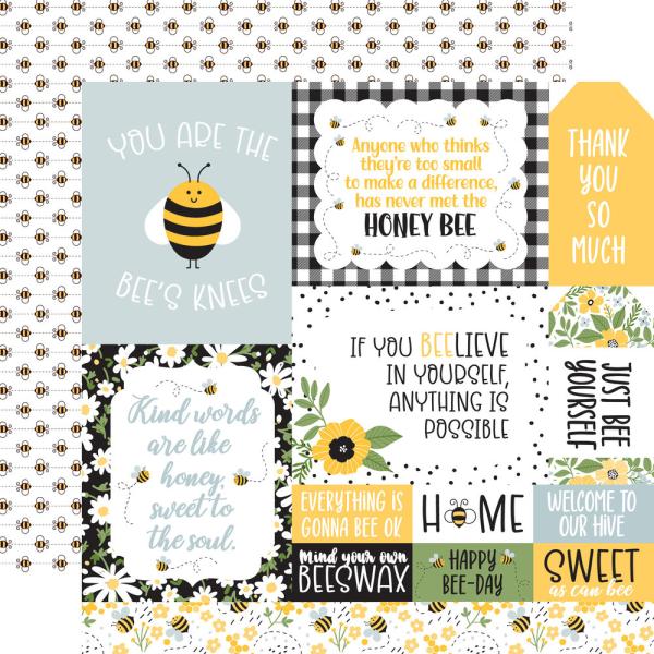 Echo Park - Designpapier "Bee Happy" Collection Kit 12x12 Inch - 12 Bogen