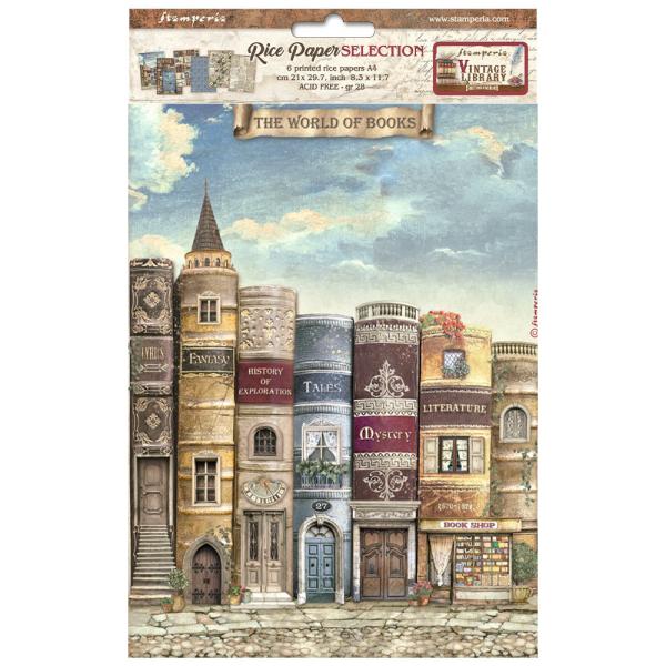 Stamperia - Decopatch Papier "Selection" Decoupage A4 - 6 Bogen  