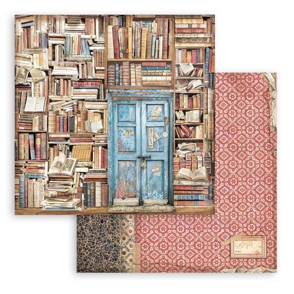 Stamperia - Designpapier "Vintage Library" Paper Pack 12x12 Inch - 10 Bogen