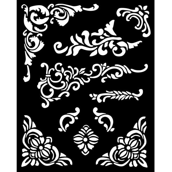 Stamperia - Schablone "Corners and Embellishment" Stencil