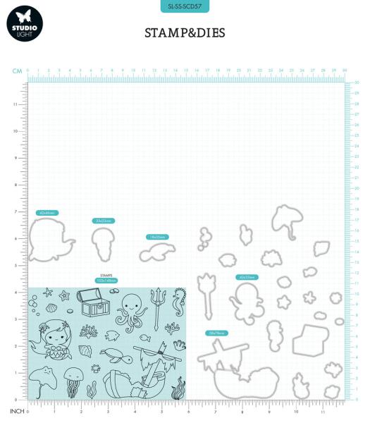 Studio Light - Stempel & Stanzschablone "Under the Sea" Stamp & Dies