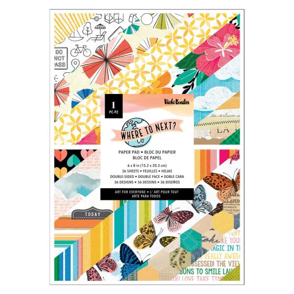 American Crafts - Designpapier "Where To Next" Paper Pack 6x8 Inch - 36 Bogen