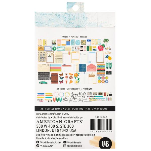 American Crafts - Aufkleber & Stanzteile "Where To Next" Die Cuts & Washi Sticker