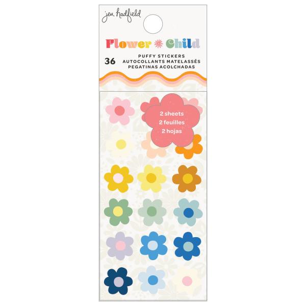 American Crafts - Aufkleber "Flower Child" Puffy Sticker