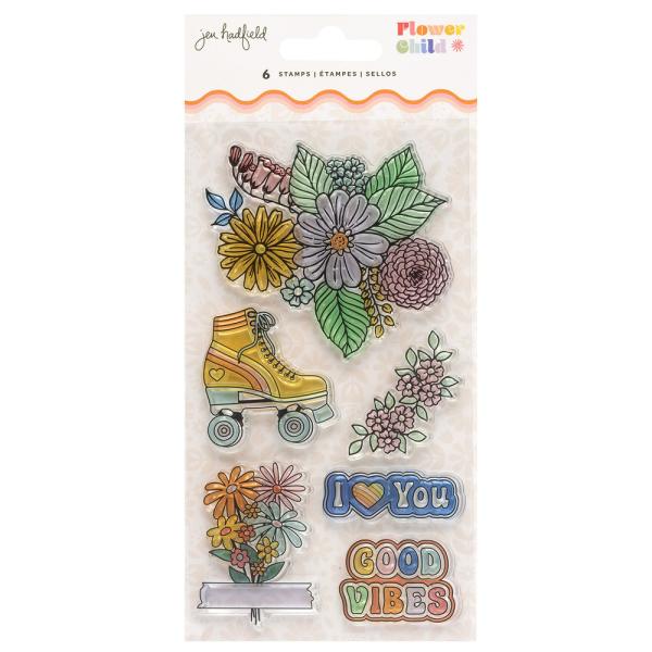 American Crafts - Stempelset "Flower Child" Clear Stamps