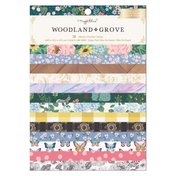 American Crafts - Designpapier "Woodland Grove" Paper Pack 6x8 Inch - 36 Bogen