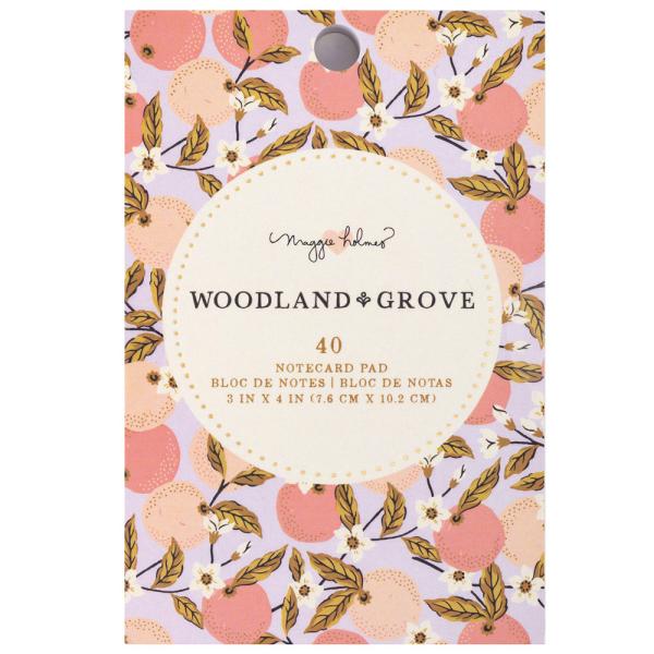 American Crafts "Woodland Grove" Notecard Pad 3x4 Inch