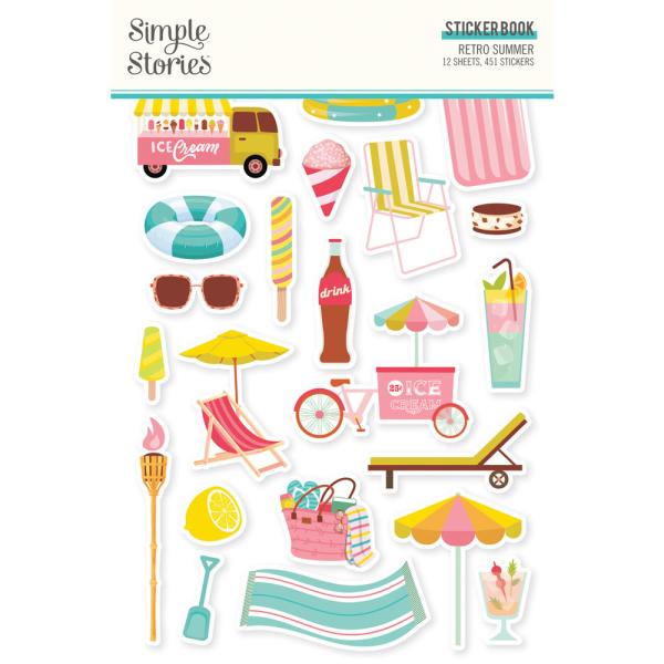 Simple Stories - Aufkleber "Retro Summer" Sticker Book