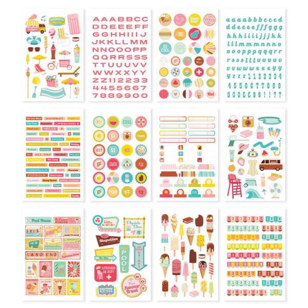 Simple Stories - Aufkleber "Retro Summer" Sticker Book