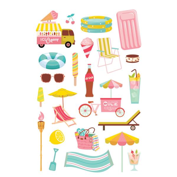 Simple Stories - Aufkleber "Retro Summer" Sticker Book