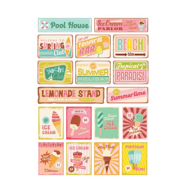 Simple Stories - Aufkleber "Retro Summer" Sticker Book