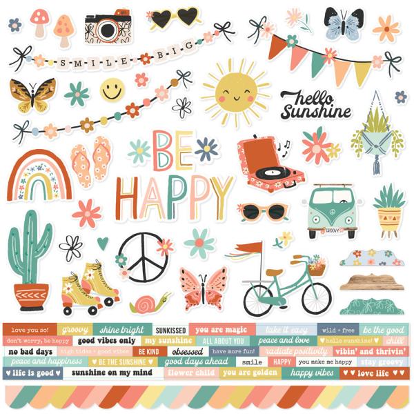 Simple Stories - Aufkleber "Boho Sunshine" Cardstock Sticker 