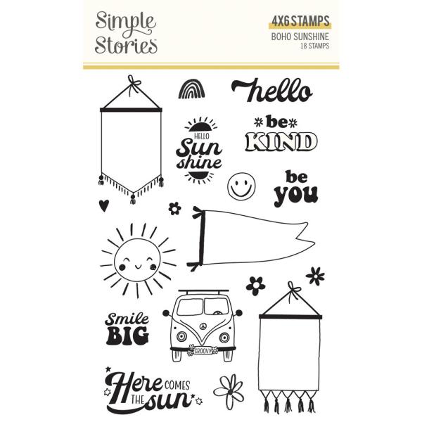 Simple Stories - Stempelset "Boho Sunshine" Clear Stamps 