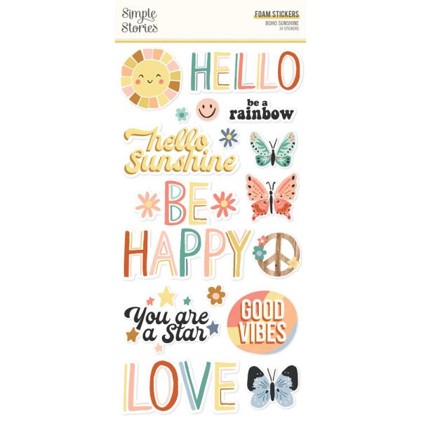 Simple Stories - Aufkleber "Boho Sunshine" Foam Sticker