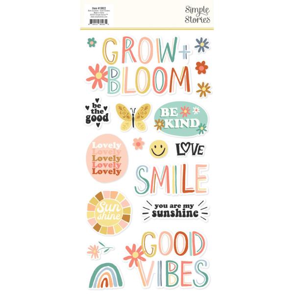 Simple Stories - Aufkleber "Boho Sunshine" Foam Sticker