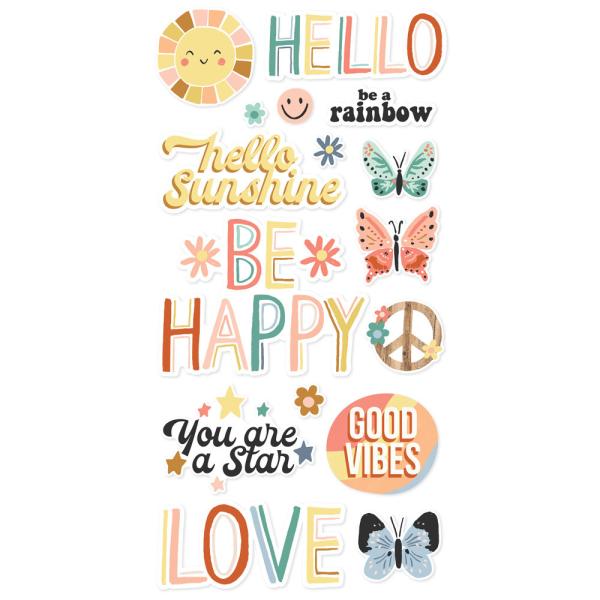 Simple Stories - Aufkleber "Boho Sunshine" Foam Sticker