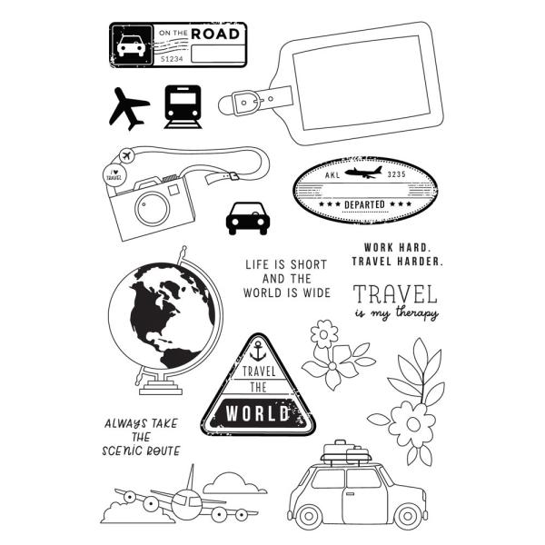 Simple Stories - Stempelset "Here + There" Clear Stamps 