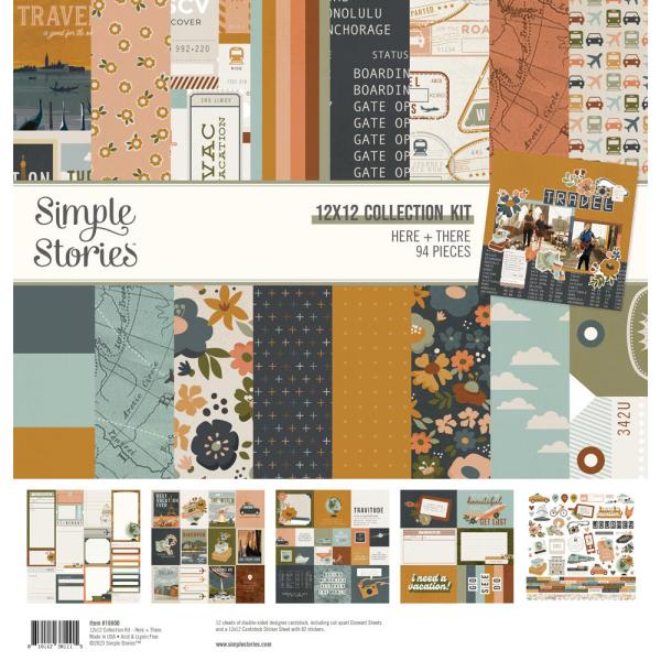 Simple Stories - Collections Kit "Here + There" 12 Bogen Designpapier