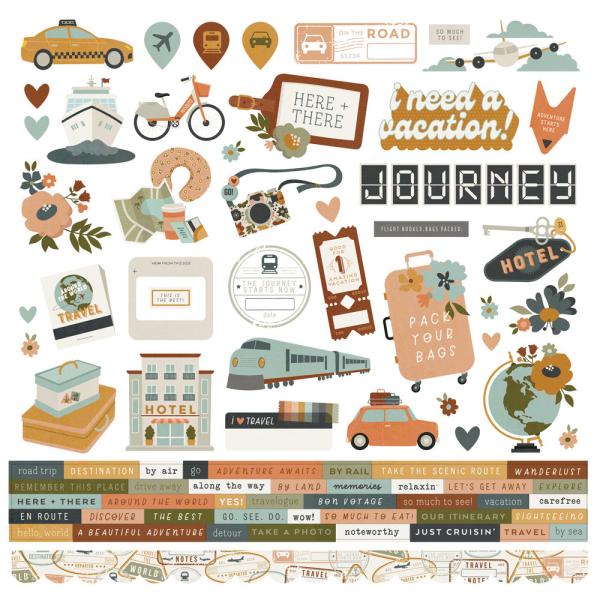 Simple Stories - Collections Kit "Here + There" 12 Bogen Designpapier