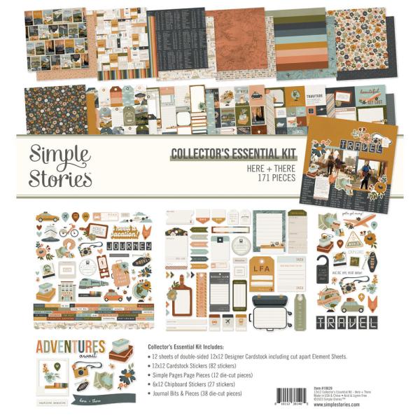 Simple Stories - Collectors Essential Kit "Here + There" 12 Bogen Designpapier