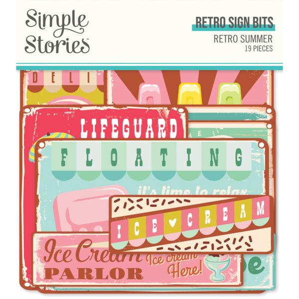 Simple Stories - Stanzteile "Retro Summer" Die Cuts