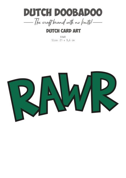 Dutch Doobadoo - Schablone A5 "RAWR" Stencil - Dutch Card Art