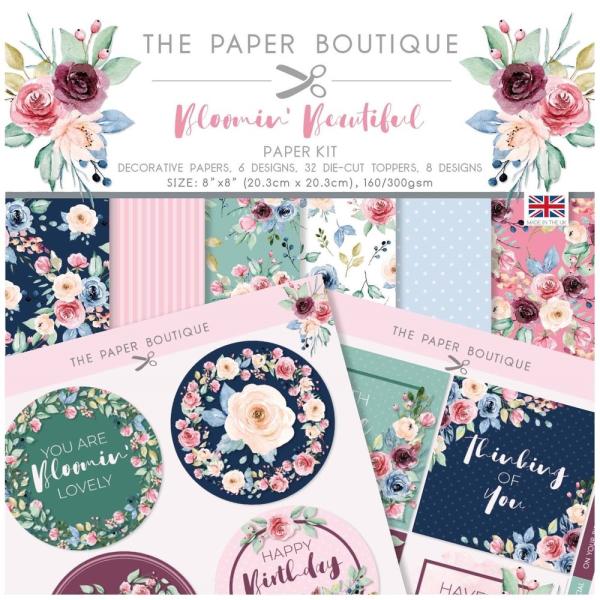 The Paper Boutique - Designpapier "Bloomin Beautiful" Paper Kit 8x8 Inch - 36 Bogen