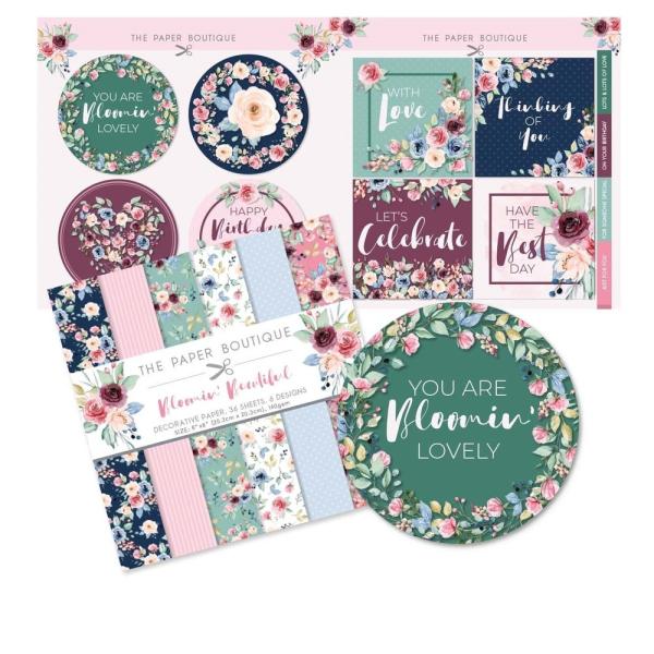 The Paper Boutique - Designpapier "Bloomin Beautiful" Paper Kit 8x8 Inch - 36 Bogen