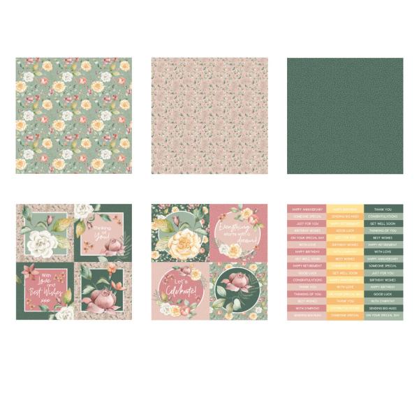 The Paper Boutique - Designpapier "Flower Patch" Decorative Paper 8x8 Inch - 36 Bogen