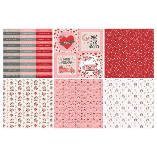 The Paper Boutique - Designpapier "Love Always" Decorative Paper 8x8 Inch - 36 Bogen