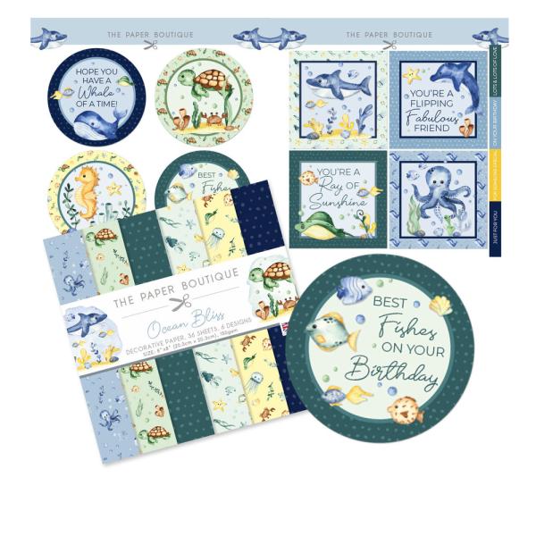 The Paper Boutique - Designpapier "Ocean Bliss" Paper Kit 8x8 Inch - 36 Bogen