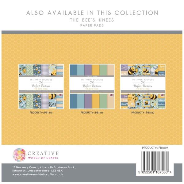 The Paper Boutique - Cardstock "The Bee's Knees" Solid Papers 8x8 Inch - 36 Bogen