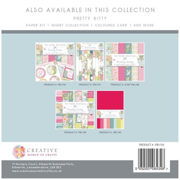 The Paper Boutique - Designpapier "Pretty Kitty" Paper Kit 8x8 Inch - 36 Bogen