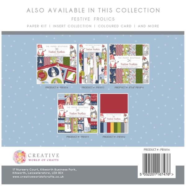 The Paper Boutique - Designpapier "Festive Frolics" Paper Kit 8x8 Inch - 36 Bogen