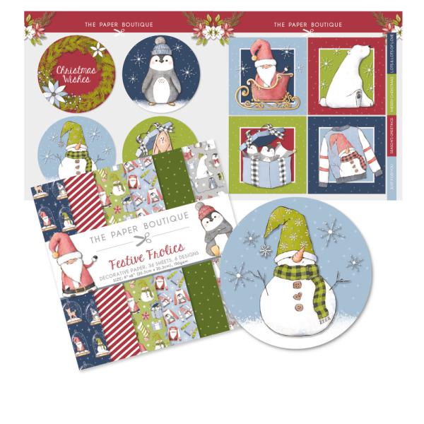 The Paper Boutique - Designpapier "Festive Frolics" Paper Kit 8x8 Inch - 36 Bogen