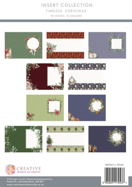 The Paper Boutique - Designpapier "Timeless Christmas" Insert Collection A4 - 40 Bogen