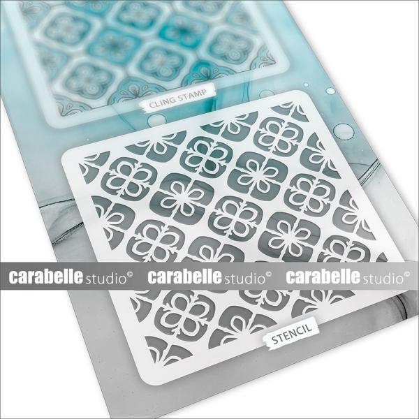 Carabelle Studio - Stempel & Schablone "Portuguese Tiles Pattern" Art Stamp & Stencil