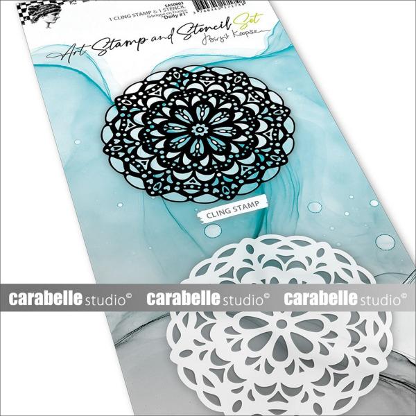 Carabelle Studio - Stempel & Schablone "Doily #1" Art Stamp & Stencil