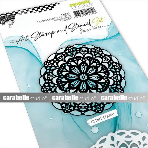 Carabelle Studio - Stempel & Schablone "Doily #1" Art Stamp & Stencil