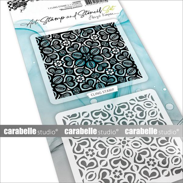 Carabelle Studio - Stempel & Schablone "Blooming Pattern" Art Stamp & Stencil